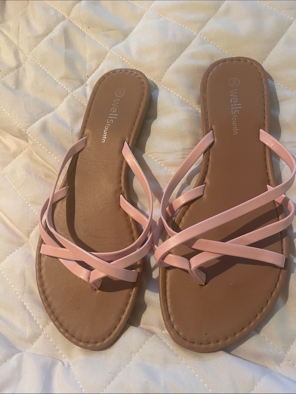 Wells Fountain Pink Strappy Women's Sandals -Size 9
